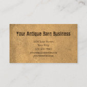 ウエスタンバーンセピ素朴アカントリーヴィンテージテクスチャ 名刺 (裏面)