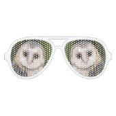 ウエスタンバーンフクロウおもしろいサングラス アビエーターサングラス (正面)