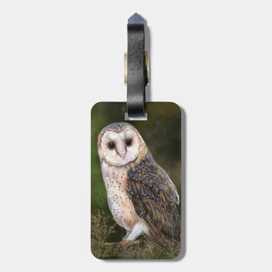 ウエスタンバーンフクロウラゲッジタグ ラゲッジタグ (裏面縦)