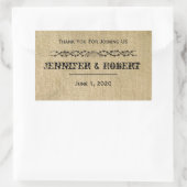 ウエスタンバ結婚ラップのウォーターボトルラベル 長方形シール (バッグ)