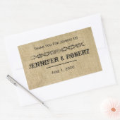 ウエスタンバ結婚ラップのウォーターボトルラベル 長方形シール (封筒)