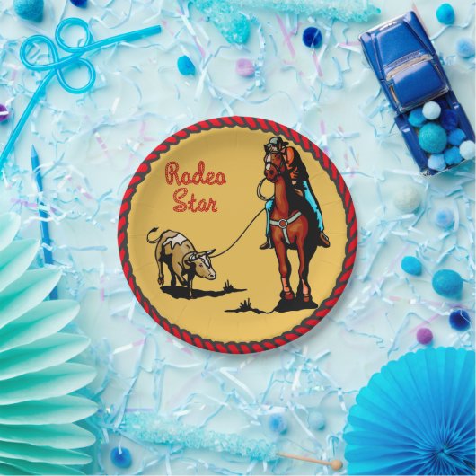 ウエスタンパーティーステアローピング紙プレート ペーパープレート (パーティー)