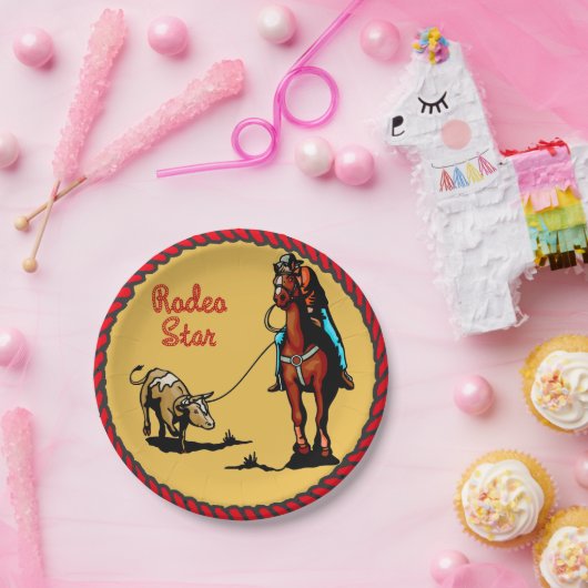 ウエスタンパーティーステアローピング紙プレート ペーパープレート (パーティー)