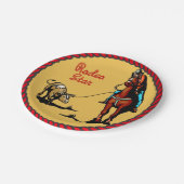 ウエスタンパーティーステアローピング紙プレート ペーパープレート (アングル)