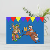 ウエスタンパーティーブルライダーロデオピエロパーソナライズ 招待状 (スタンド正面)