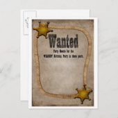 ウエスタンパーティー招待状 インビテーションポストカード (正面/裏面)