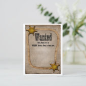 ウエスタンパーティー招待状 インビテーションポストカード (スタンド正面)