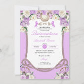 ウエスタンパープルチャロ女性のカーボーイキンセアニラ 招待状 (正面)