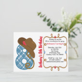 ウエスタンビッグエイトボーイ誕生日招待状 招待状 (スタンド正面)