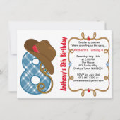 ウエスタンビッグエイトボーイ誕生日招待状 招待状 (正面)