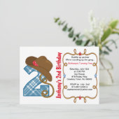 ウエスタンビッグツーボーイ誕生日招待状 招待状 (スタンド正面)