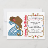 ウエスタンビッグツーボーイ誕生日招待状 招待状 (正面)