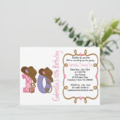 ウエスタンビッグテンガール誕生日招待状 招待状 (スタンド正面)