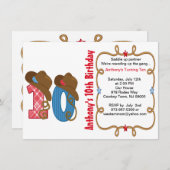 ウエスタンビッグテンボーイ誕生日招待状 招待状 (正面/裏面)