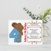 ウエスタンビッグフォーボーイ誕生日招待状 招待状 (スタンド正面)