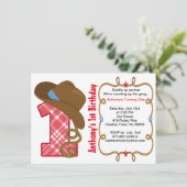 ウエスタンビッグワンボーイ誕生日招待状 招待状 (スタンド正面)