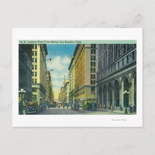 ウエスタンビューの7番目の通りから春通り ポストカード (正面)