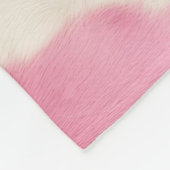 ウエスタンピンククリーム金ゴールド女性のカーボーイ牛革 フリースブランケット (角)