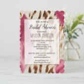 ウエスタンピンクグラム金ゴールド女性のカーボーイコウィド 招待状 (スタンド正面)