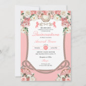 ウエスタンピンクチャロ女性のカーボーイキンセアニラ 招待状 (正面)