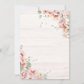 ウエスタンピンクノーザーファーストロデオベビーの散水 招待状 (裏面)