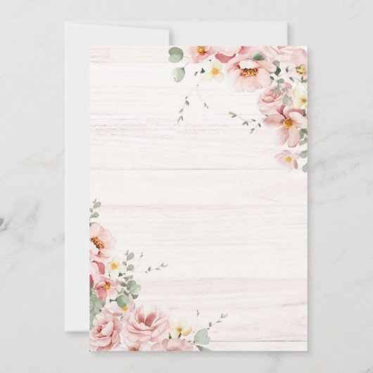 ウエスタンピンクノーザーファーストロデオベビーの散水 招待状 (裏面)