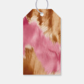 ウエスタンピンクブラウンクリーム女性のカーボーイ牛革 ギフトタグ (裏面)