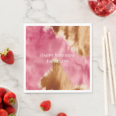 ウエスタンピンクブラウンクリーム女性のカーボーイ牛革 スタンダードランチョンナプキン (インサイチュ)