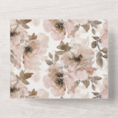 ウエスタンピンク結婚フローラ オールインワン招待状 (裏面)