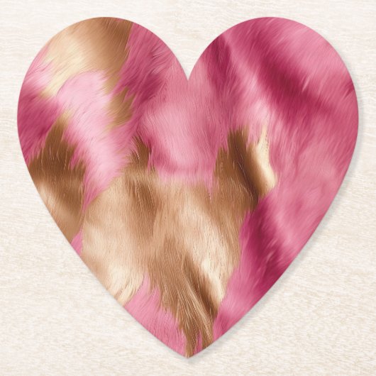 ウエスタンピンク金ゴールドブラウン女性のカーボーイ牛革 ペーパーコースター (正面)