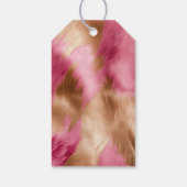 ウエスタンピンク金ゴールド女性のカーボーイ牛革 ギフトタグ (裏面)