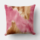 ウエスタンピンク金ゴールド女性のカーボーイ牛革 クッション (裏面)