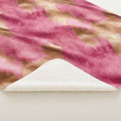 ウエスタンピンク金ゴールド女性のカーボーイ牛革 シェルパブランケット (3/4)