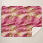 ウエスタンピンク金ゴールド女性のカーボーイ牛革 シェルパブランケット (正面(横))