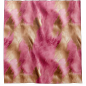 ウエスタンピンク金ゴールド女性のカーボーイ牛革 シャワーカーテン (正面)