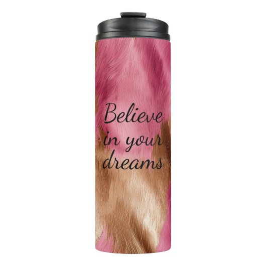 ウエスタンピンク金ゴールド女性のカーボーイ牛革 タンブラー (正面)