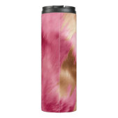 ウエスタンピンク金ゴールド女性のカーボーイ牛革 タンブラー (裏面)