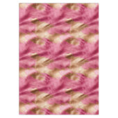 ウエスタンピンク金ゴールド女性のカーボーイ牛革 テーブルクロス (正面)