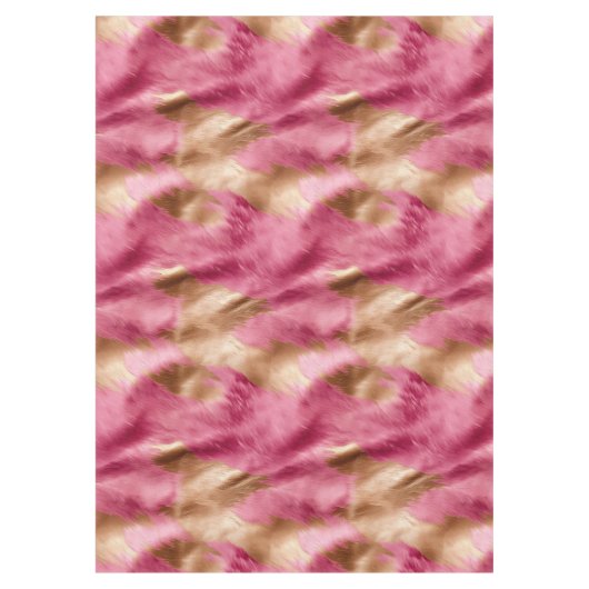 ウエスタンピンク金ゴールド女性のカーボーイ牛革 テーブルクロス (正面)