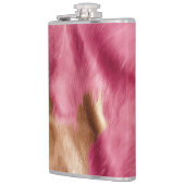 ウエスタンピンク金ゴールド女性のカーボーイ牛革 フラスク (左)