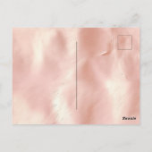 ウエスタンピンク金ゴールド女性のカーボーイ牛革 ポストカード (裏面)