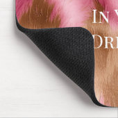 ウエスタンピンク金ゴールド女性のカーボーイ牛革 マウスパッド (コーナー)