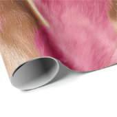 ウエスタンピンク金ゴールド女性のカーボーイ牛革 ラッピングペーパー (ロールコーナー)