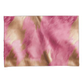 ウエスタンピンク金ゴールド女性のカーボーイ牛革 枕カバー (正面右)