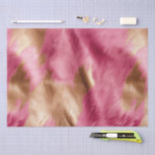 ウエスタンピンク金ゴールド女性のカーボーイ牛革 薄葉紙 (クラフト)