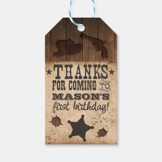 ウエスタンファウンディング誕生日サンキューユーラベル ギフトタグ (正面)