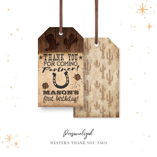 ウエスタンファウンディング誕生日サンキューユーラベル ギフトタグ