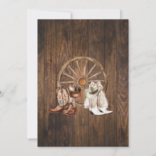 ウエスタンファンシーノージャストカジュアルラヴ結婚ズ 招待状 (裏面)