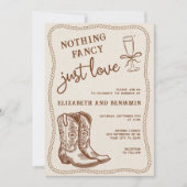 ウエスタンファンシーブーツを好むものは結婚ない 招待状 (正面)