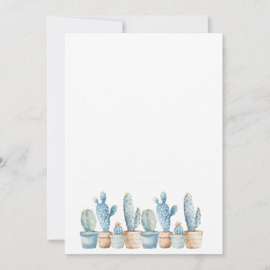 ウエスタンファースト男の赤ちゃん誕生日 招待状 (裏面)